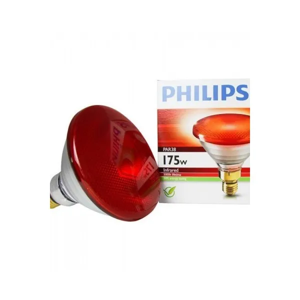 детальное изображение Лампа инфракрасная PAR38 IR175R E27 230V d121x136 красная - PHILIPS 923801444210