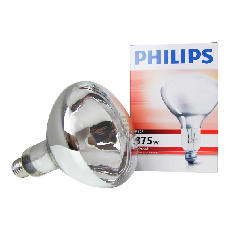 Лампа инфракрасная R125 IR375CH E27 230-250V d125x183 прозрачная - PHILIPS