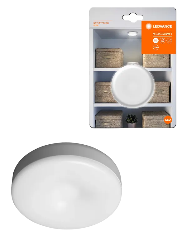 Светильник светодиодный мебельный автономный 0.45W/4000K DIM USB-зарядка LEDVANCE
