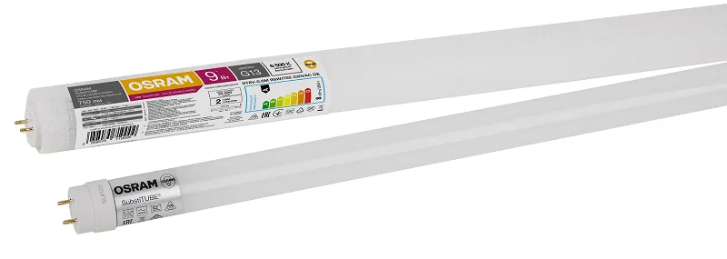 Лампа светодиодная 8W/6500K (=18W) G13 230V 600мм SubstiTUBE Value OSRAM