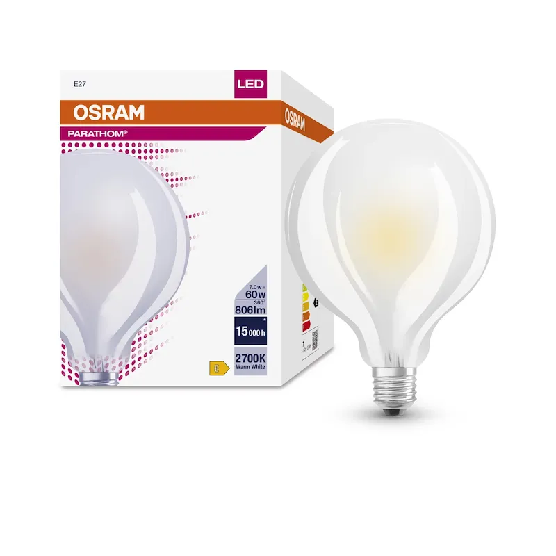 Лампа светодиодная филаментная 6.5W/2700K (=60W) E27 GLOBE 95 PARATHOM FILAMENT OSRAM